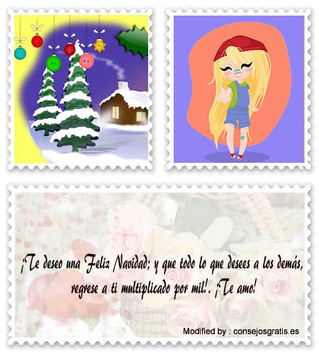 Frases y tarjetas de Navidad para enviar a mi novia por celular.#MensajesDeNavidaParaMiNovia