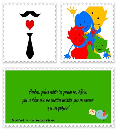 Frases y tarjetas de amor para enviar por Día del Hombre.#SaludosPorElDiaDelHombre