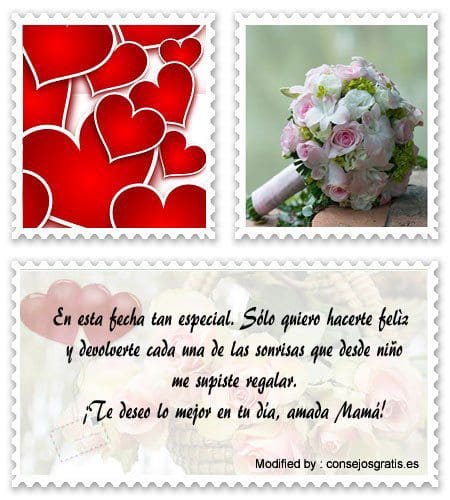 bonitas postales para felicitar el día de frases y poemas para dedicar a Mamá el día de las Madres