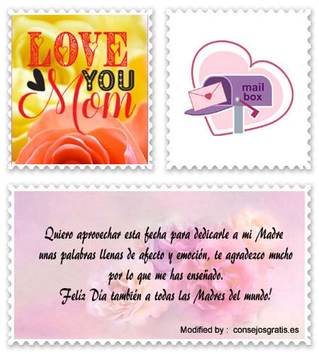 Bonitas tarjetas con frases de amor para el Día de la Madre.#SaludosParaDíaDeLaMadre,#MensajesParaDíaDeLaMadre