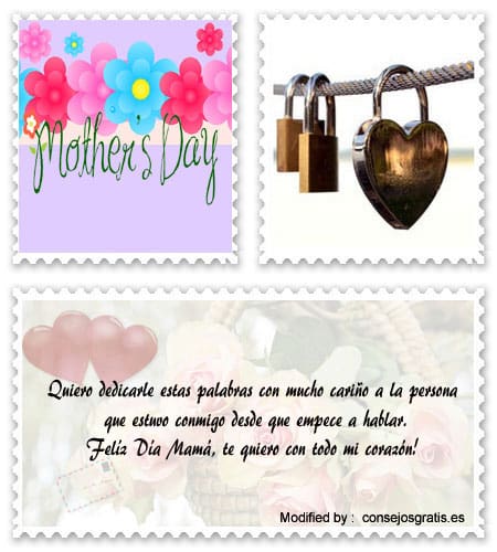 Frases y tarjetas de amor para enviar a Mamá por celular.#SaludosParaDíaDeLaMadre,#MensajesParaDíaDeLaMadre