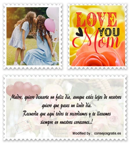 Bonitas tarjetas con pensamientos de amor para el Día de la Madre para Facebook.#SaludosParaDiaDeLaMadre,#FrasesParaDiaDeLaMadre