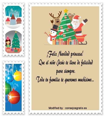 Bonitas postales con frases de Navidad para Niños