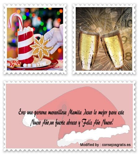 tarjetas con mensajes de felíz año Nuevo para mi Mamita.#SaludosDeAñoNuevoParaMiMadre