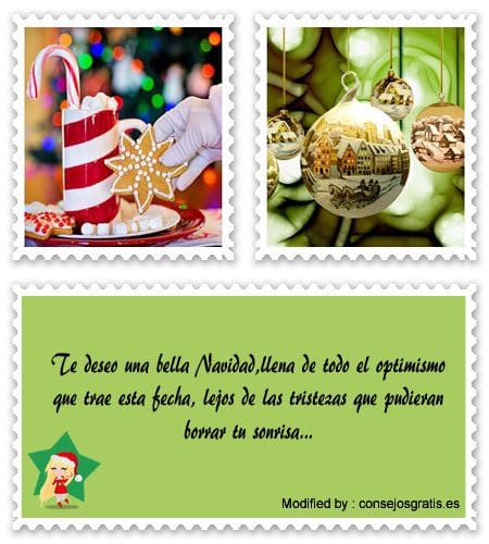 tarjetas con mensajes de Felíz Navidad