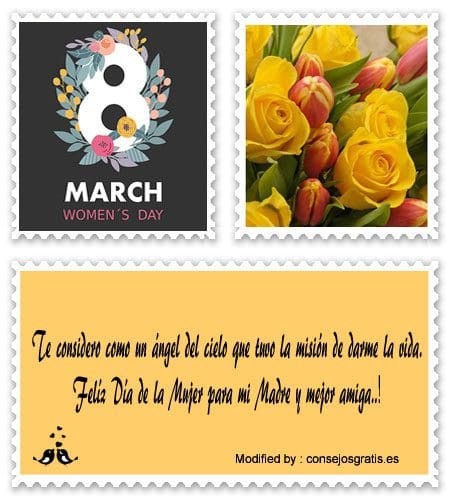 Bonitas tarjetas con dedicatorias de amor para el Día de la Mujer.#MensajesDíaDeLaMujer