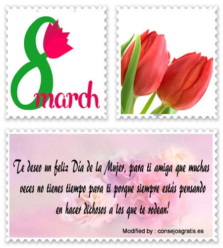 Bonitas tarjetas con dedicatorias para el Día de la Mujer.#SaludosPorElDíaDeLaMujerParaAmiga,#FelicitacionesPorElDíaDeLaMujerParaAmiga 