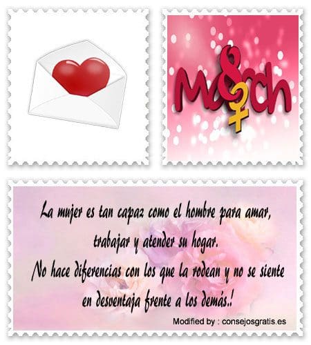 Bonitas tarjetas con dedicatorias de amor para el Día de la Mujer.#MensajesParaElDíaDeLaMujer