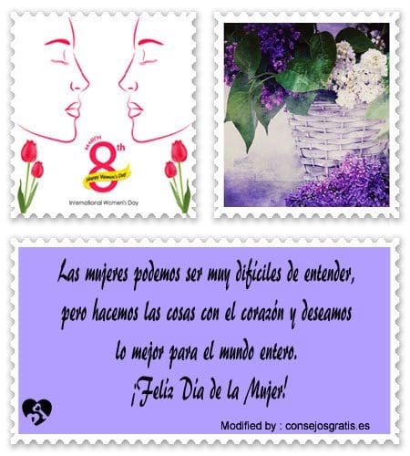 bonitas postales para felicitar el Día de la Mujer.#MensajesParaElDíaDeLaMujer