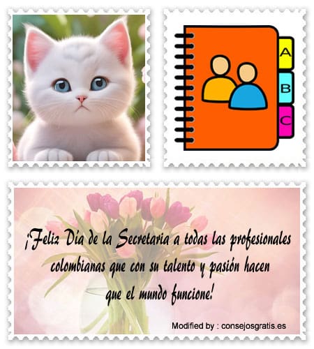 Descargar frases bonitas para el Día de la Secretaria.#DiaDeLaSecretaria,#Colombia,#AsistentesAdministrativas,#Reconocimiento,#Agradecimiento 