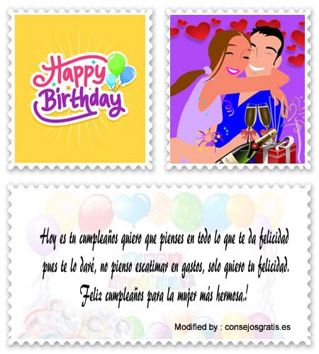 Tarjetas de feliz cumpleaños mi amor para compartir en Facebook.#SaludosDeCumpleañosParaMiNovia