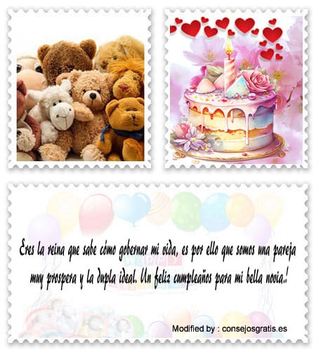 Buscar originales saludos y tarjetas de cumpleaños para mi amor para Whatsapp.#SaludosDeCumpleañosParaMiNovia