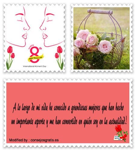 Bonitas tarjetas con pensamientos de amor para el Día de la Mujer para Facebook.#FelízDíaDe LaMujer 