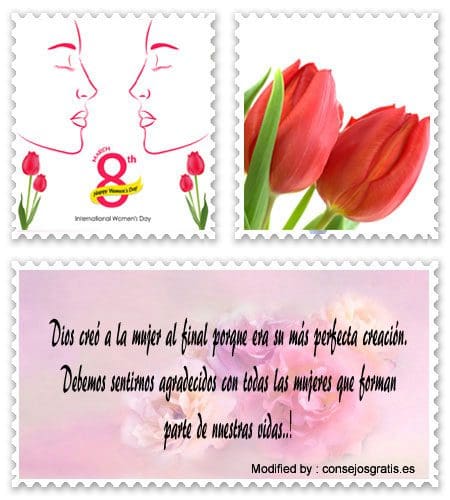 Bonitas tarjetas con dedicatorias de amor para el Día de la Mujer.#FelízDíaDe LaMujer 
