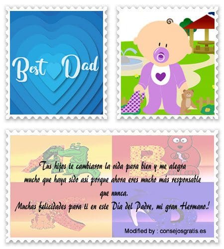 bonitas y originales palabras para el Día del Padre.#SaludosPorElDíaDelPadreParaMiHermano