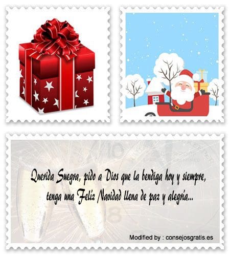 tarjetas con mensajes de Navidad para mi suegra