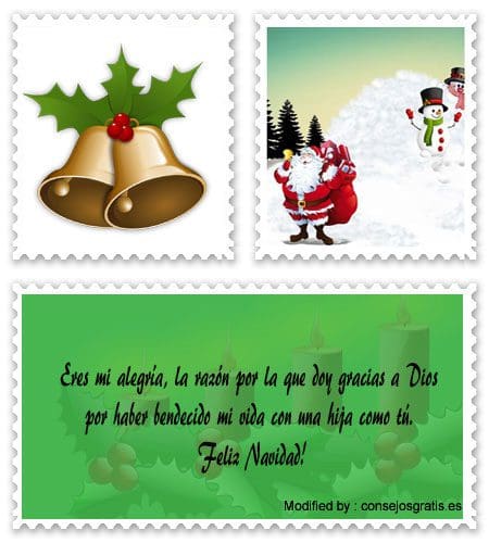 Tarjetas con mensajes de Navidad para una hija.#SaludosDeNavidadParaMiHija
