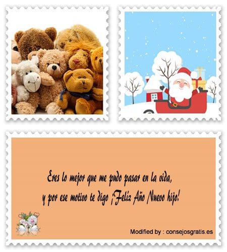 tarjetas con mensajes de Año Nuevo para un Hijo.#SaludosDeAñoNuevoParaHijos