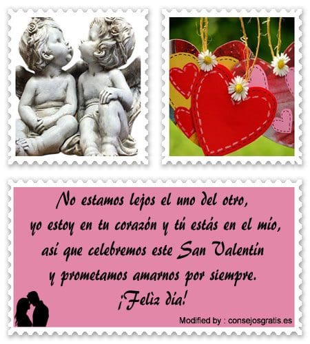 Frases y mensajes románticos para San Valentín.#SaludosDeSanValentínParaNovioQueEstaLejos