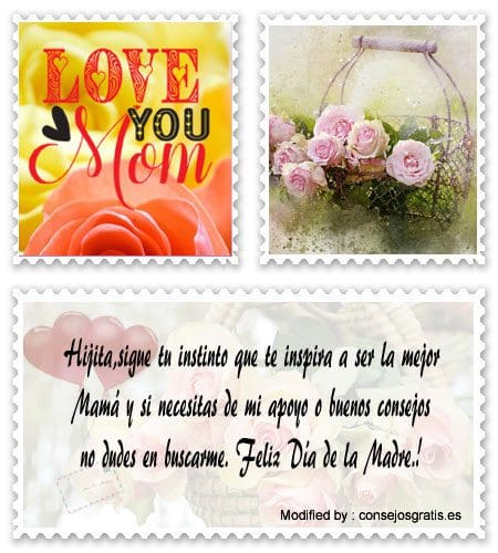Bonitas tarjetas con pensamientos de amor para el Día de la Madre para Facebook.#LosMejoresSaludosParaDiaDeLaMadre