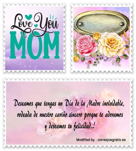 Bonitas tarjetas con pensamientos de amor para el Día de la Madre para Facebook.#SaludosPorElDíaDeLaMadre