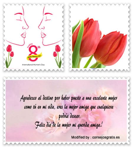 Bonitas tarjetas con dedicatorias de amor para el Día de la Mujer.#FrasesParaDíaDeLaMujer 
