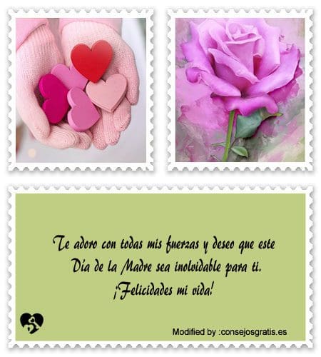 Originales versos para el Día de la Madre para dedicar por Faceboo, Bonitas tarjetas con dedicatorias de amor para el Día de la Madre