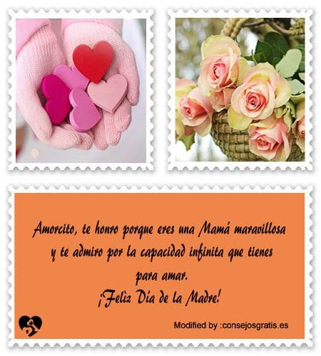 Mensajes cortos de amor para dedicar el Día de la Madre por WhatsApp.#FrasesParaElDíaDeLaMadre,#FelicitacionesParaElDíaDeLaMadre