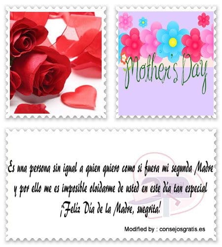 Buscar frases de amor para el Día de la Madre para Facebook.#MensajesPorElDíaDeLaMadreParaMiSuegra