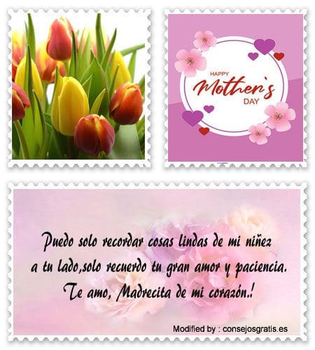 Bonitas tarjetas con pensamientos de amor para el Día de la Madre para Facebook.#TextosPorDíaDeLaMadre