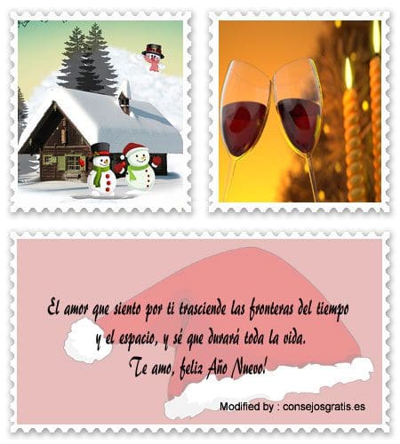 tarjetas con frases románticas de Año Nuevo