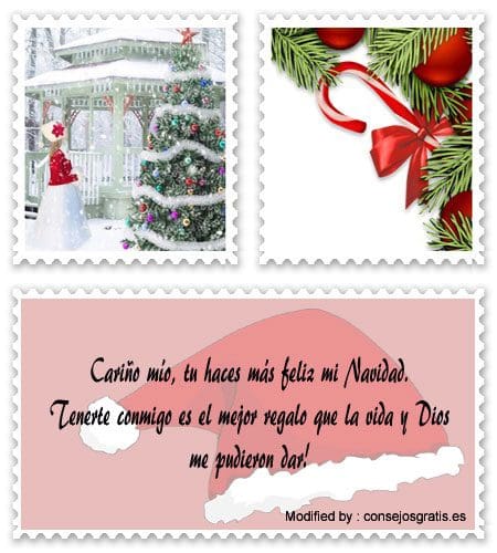 tarjetas con saludos de Navidad para mi amor