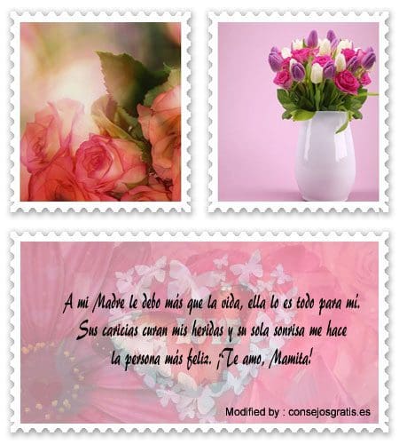 Bonitas tarjetas con frases de amor para el Día de la Madre.#TarjetasParaDíaDeLaMadre
