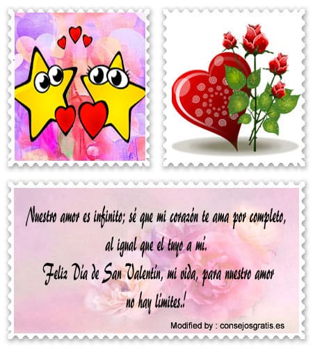 Mensajes de amor para novios por San Valentín para WhatsApp.#FrasesDeAmorParaMiNovia,#FrasesBonitasParaEnamorar 