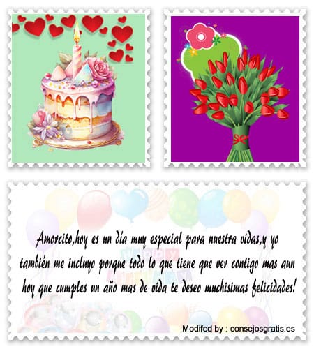 Enviar bonitos textos de feliz cumpleaños para novios por mòvil.#SaludosDeCumpleañosParaMiAmor,#FelicitacionesDeCumpleañosParaMiNovio