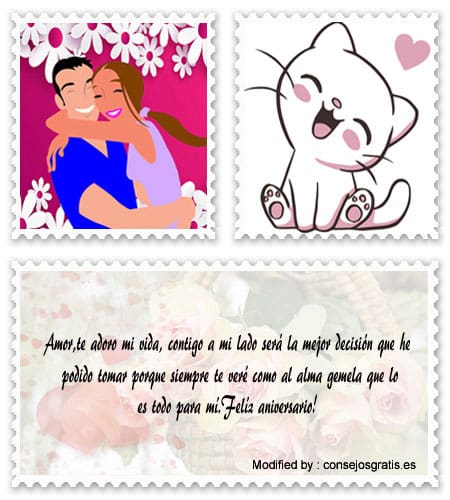 Descargar mensajes románticos de aniversario de novios.#MensajesDeAmorPorAniversario,#FrasesDeFelizAniversario,#TarjetasDeAniversario