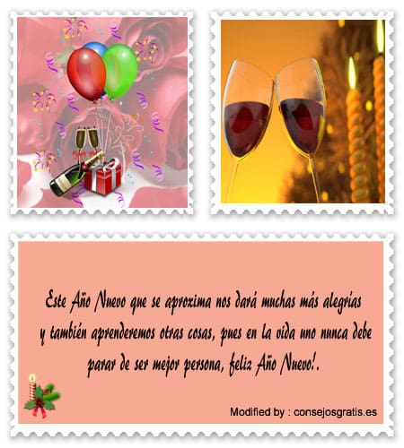 Originales saludos por el día de año nuevo para enviar por WhatsApp.#FrasesDeAñoNuevoParaRedesSociales,#FrasesDeAñoNuevoParaInstagram