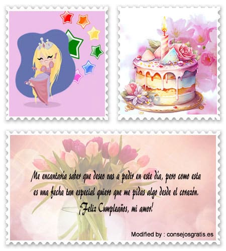 Buscar originales saludos y tarjetas de cumpleaños para mi amor para WhatsApp.#SaludosDeCumpleañosParaMiNovia,#TarjetasConSaludosDeCumpleañosParaMiNovia